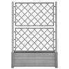 vidaXL Garden Planter with Trellis 100x43x142 cm PP Stone Grey