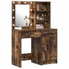 vidaXL Dressing Table Set with Drawer 2 pcs Smoked Oak Engineered wood