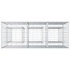 vidaXL Gabion Raised Bed Silver 130 x 50 x 80 cm Galvanised Steel