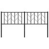 vidaXL Metal Headboard Black 160 cm