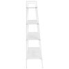 vidaXL Ladder Bookcase 4 Tiers Metal White