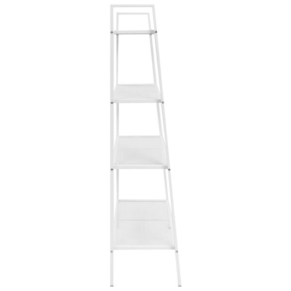 vidaXL Ladder Bookcase 4 Tiers Metal White