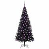 vidaXL Christmas Tree with 300 LEDs with Stand Black 180 cm PVC