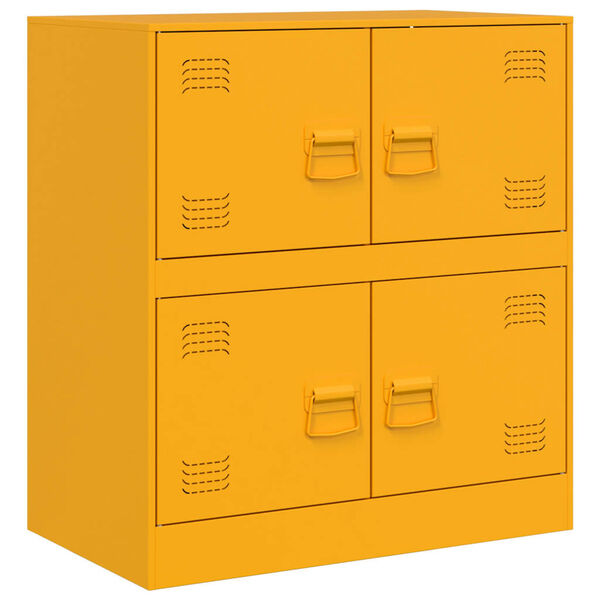 vidaXL Sideboard Mustard Yellow 67x39x73 cm Steel