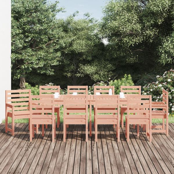 vidaXL 11 Piece Garden Dining Set Solid Wood Douglas