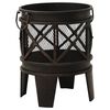vidaXL Rustic Fire Pit with Poker &Phi;42x54 cm Steel