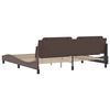 vidaXL Bed Frame without Mattress "Zadar" Brown 200x200 cm Faux Leather