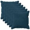 vidaXL Cushion Cover 6 pcs HOUTEN Blue 50 x 50 cm Velvet