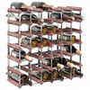 vidaXL Wine Rack for 42 Bottles Brown Solid Wood Pine