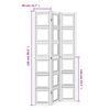 vidaXL Room Divider 3 Panels White Solid Wood Paulownia