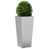 vidaXL Garden Planter 35x35x75 cm Galvanised Steel