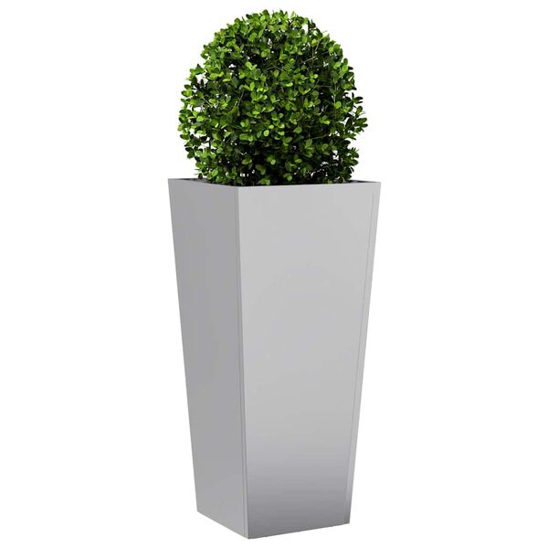 vidaXL Garden Planter 35x35x75 cm Galvanised Steel