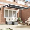 vidaXL Retractable Awning Anthracite 300 x 200 cm Polyester and Metal