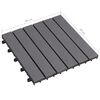 vidaXL Decking Tiles 30 pcs Grey Wash 30x30 cm Solid Acacia Wood