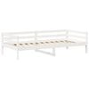 vidaXL Day Bed with Roof without Mattress White 90x200 cm Solid Wood