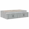 vidaXL Storage Bed Frame Grey Sonoma 80 cm Engineered Wood