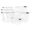 vidaXL Storage Boxes with Lids 5 pcs Transparent 7 L