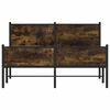 vidaXL Metal Bed Frame without Mattress Smoked Oak 150x200 cm King Size