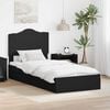 vidaXL Storage Bed with Headboard Black 75 x 190 cm Engineered Wood