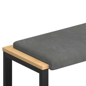 vidaXL Bench Cushion Velvet Dark Grey Depth 35 cm