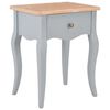 vidaXL Nightstand Grey and Brown 40x30x50 cm Solid Pine Wood