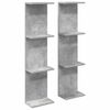 vidaXL Wall Shelf 2 pcs Concrete Grey 22 x 15 x 100 cm Engineered Wood