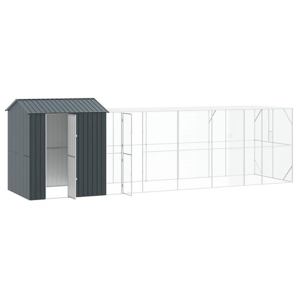 vidaXL Bird Cage Anthracite 824 x 208 x 247 cm Galvanised Steel
