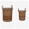 vidaXL Planter Basket with Storage 2 pcs Brown
