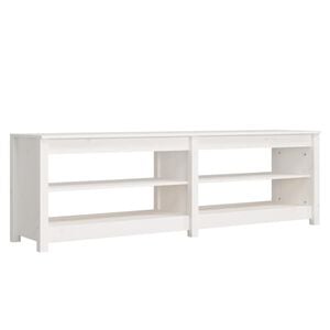 vidaXL Shoe Bench White 160x36.5x50 cm Solid Wood Pine