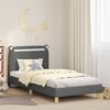 vidaXL Children's Bed Frame with Headboard Dark Grey 90 x 190 cm