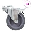 vidaXL 8 pcs Bolt Hole Swivel Casters 75 mm