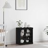 vidaXL LED Sideboard Black Oak 60.5 x 37 x 67 cm Engineered Wood