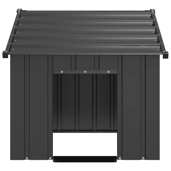 vidaXL Dog House with Roof 83x130x85 cm Galvanised Steel