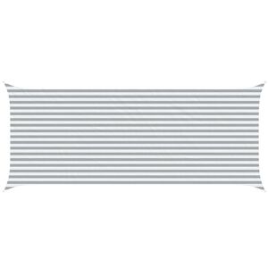 vidaXL Sun Shade Sail Light Grey and White 6 x 2.5 m