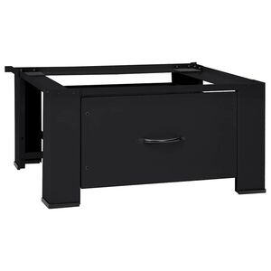 vidaXL Washing Machine Pedestal Black 64 x 55 x 32.5 cm Steel