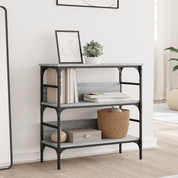 vidaXL Console Table Grey Sonoma 75x32x75 cm Engineered Wood