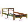 vidaXL Bed Frame without Mattress Solid Reclaimed Wood 140x200 cm