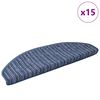 vidaXL Self-adhesive Stair Mats 15 pcs Blue 65 x 21 x 4 cm