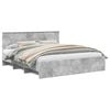 vidaXL Bed Frame Concrete Grey 180 x 200 cm Engineered Wood