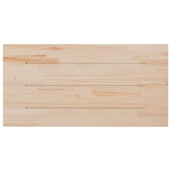 vidaXL Table Top White 100x60x2.5 cm Solid Wood Pine Rectangular