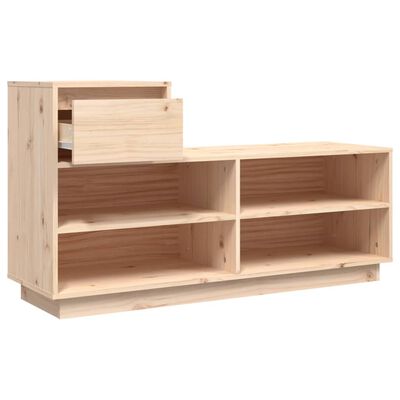vidaXL Shoe Cabinet 110x34x61 cm Solid Wood Pine