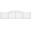 vidaXL Arched Gabion Baskets 13 pcs 300x30x60/80 cm Galvanised Iron
