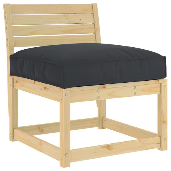 vidaXL Pallet Cushion for suitable for Seat Black 80 x 80 x 12 cm