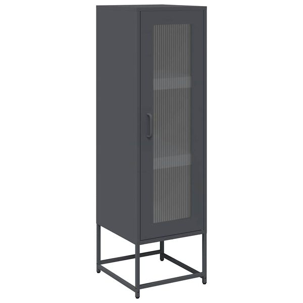 vidaXL Highboard Anthracite 36x39x123 cm Cold-rolled Steel