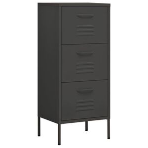 vidaXL Storage Cabinet Anthracite 42,5x35x101,5 cm Steel