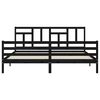 vidaXL Bed Frame without Mattress Black 200x200 cm Solid Wood