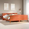 vidaXL Bookcase Bed without Mattress Wax Brown 200x200cm Solid Wood Pine