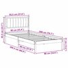 vidaXL Bed Frame with Upholstered Headboard Black 90 x 200 cm