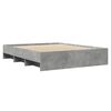 vidaXL Bed Frame without Mattress Concrete Grey 150x200cm Engineered Wood