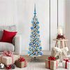 vidaXL Artificial Christmas Tree with 150 LEDs Green and white 120 cm